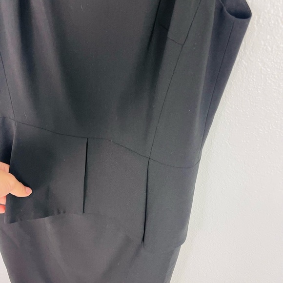 Theory Fefe Stretch Wool Peplum Dress Size 6 - Picture 6 of 8